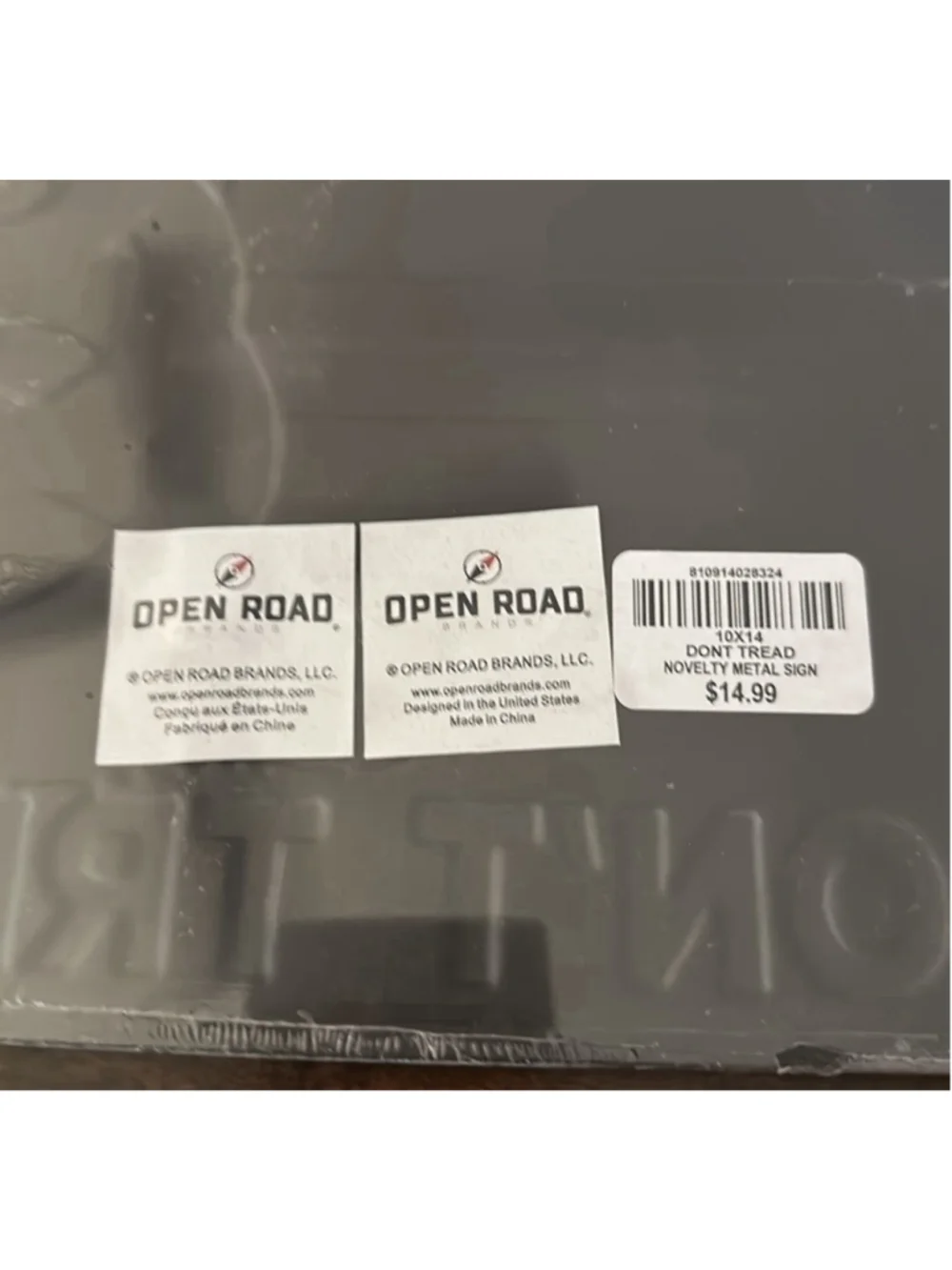 NWT Don’t Tread On Me metal Sign. Open Roads.